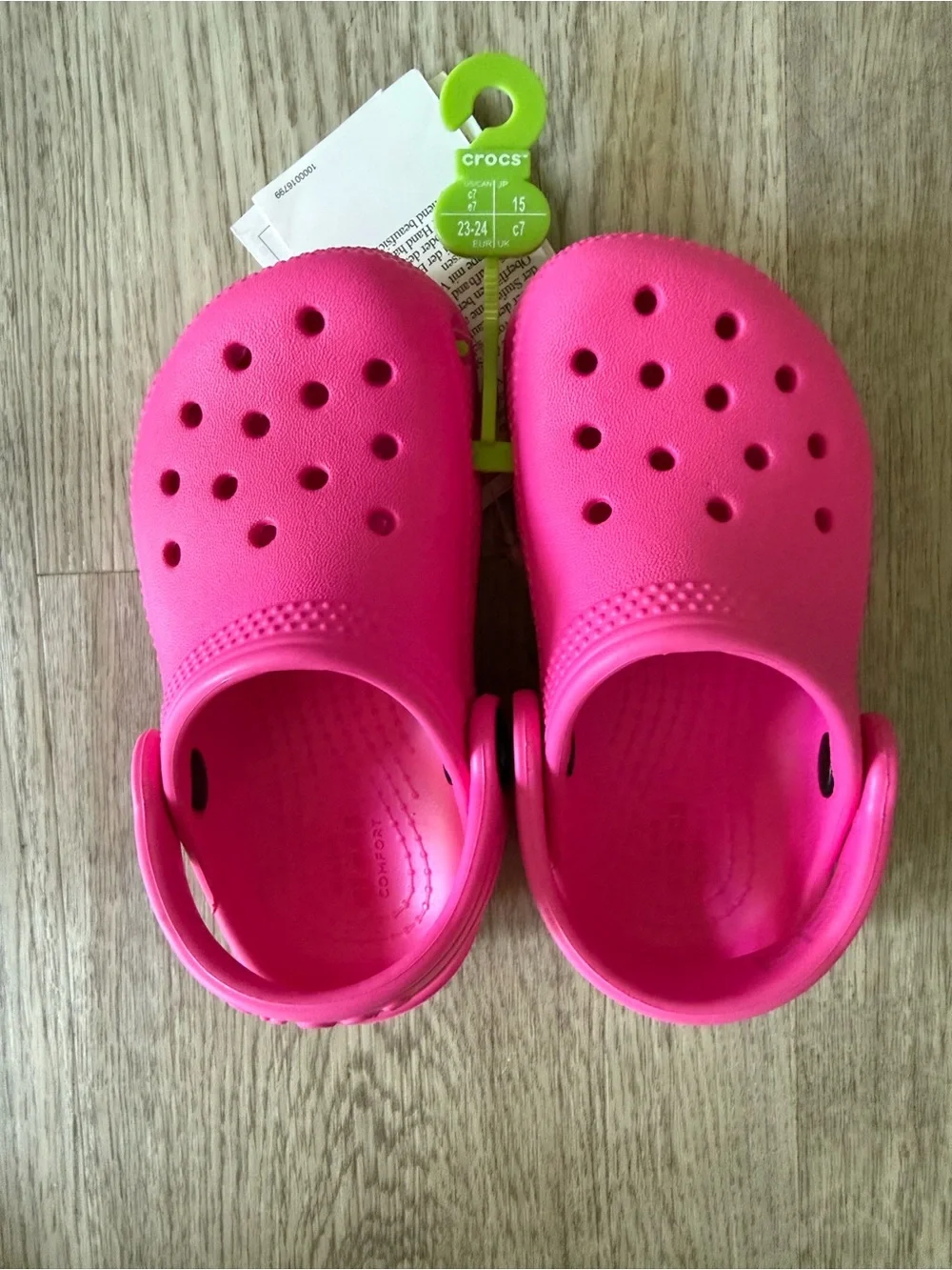 NWT Crocs Classic Clog - Baby / Toddler - Pink Crush  Size c7